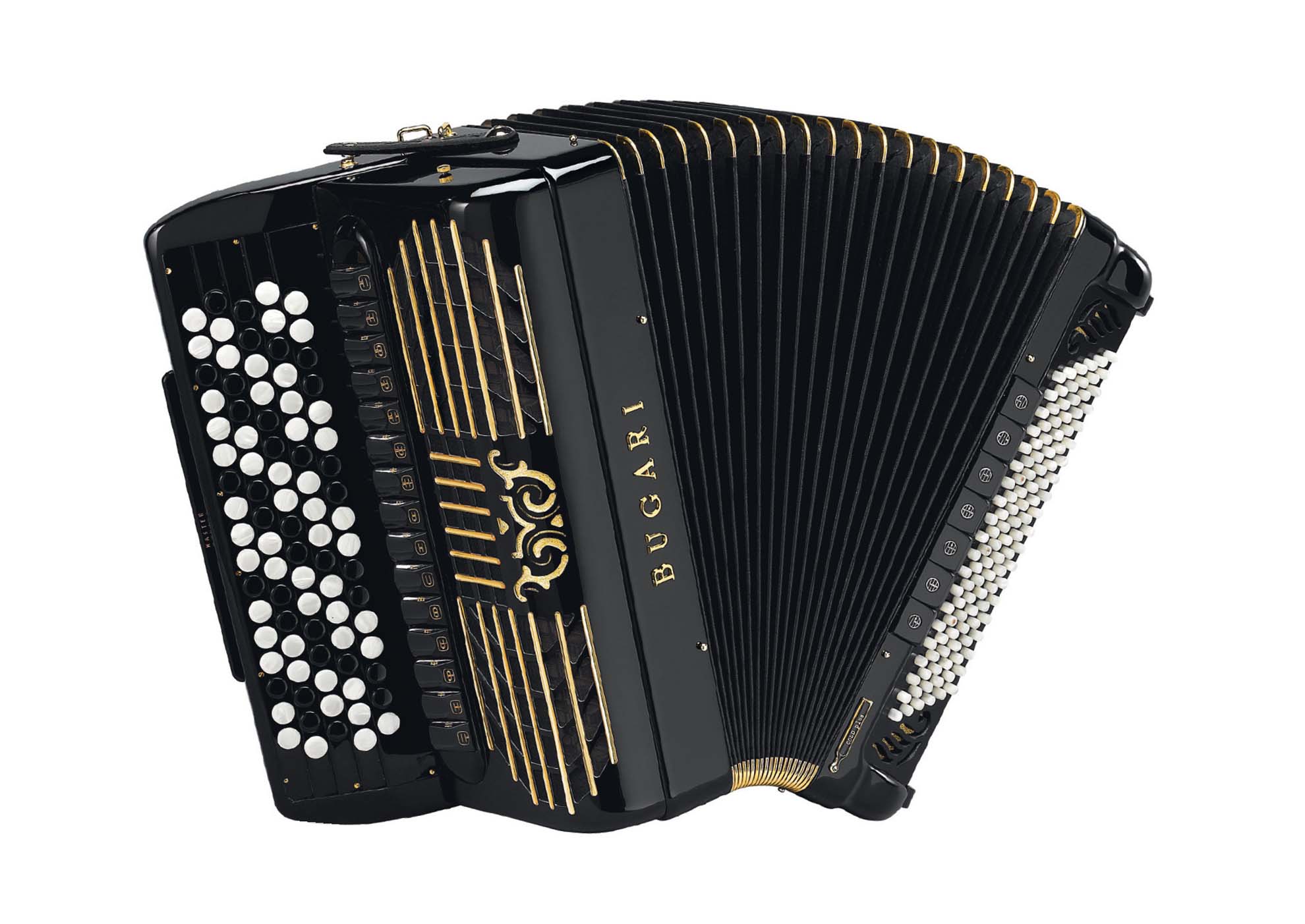 Akordeon guzikowy Bugari 505/Gold Plus - profesjonalny akordeon