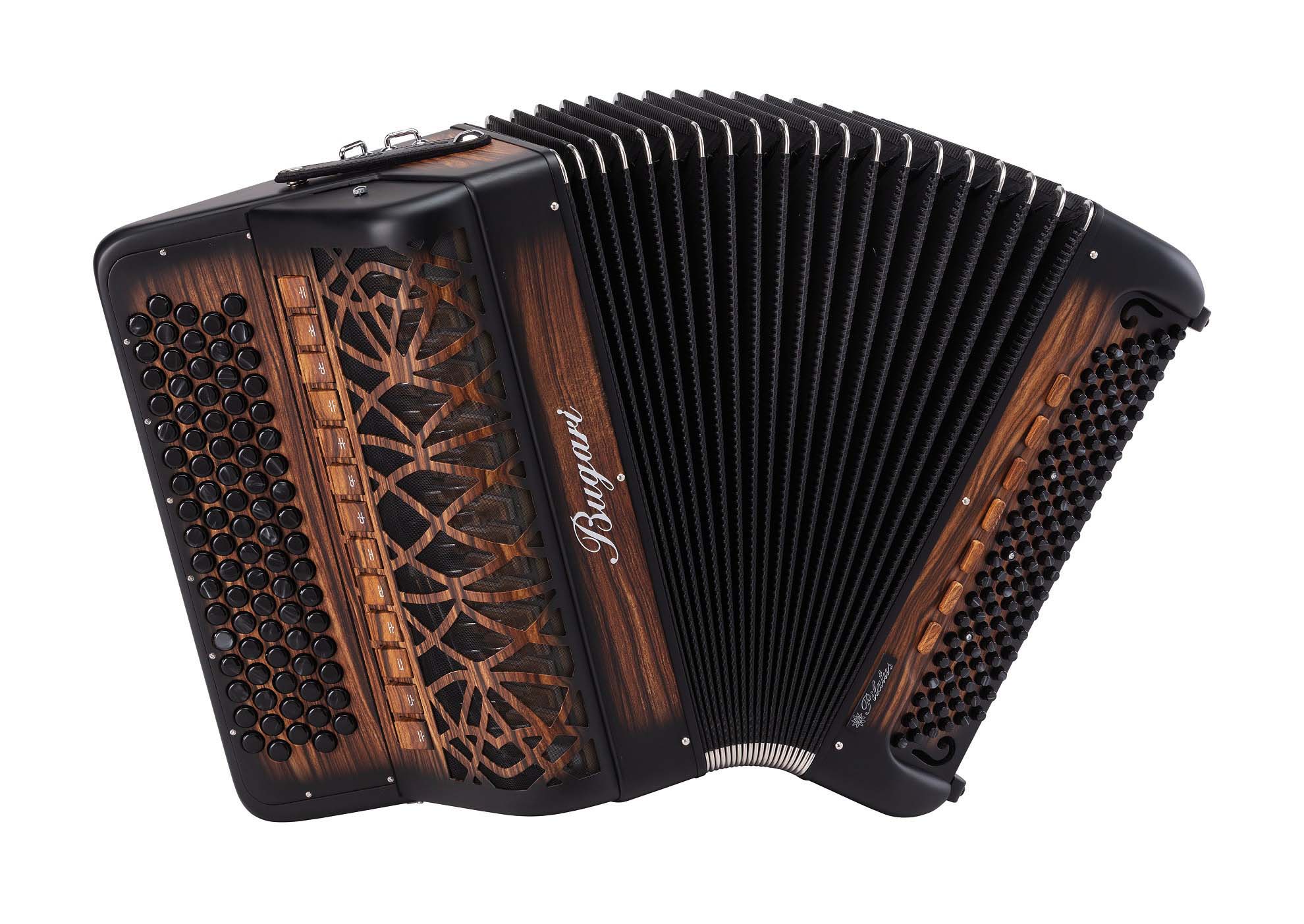 Akordeon guzikowy Bugari Pilatus - profesjonalny akordeon